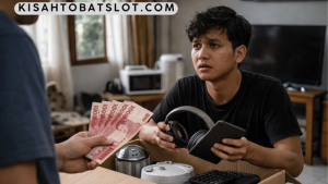 anak muda kecanduan bermain judi slot online